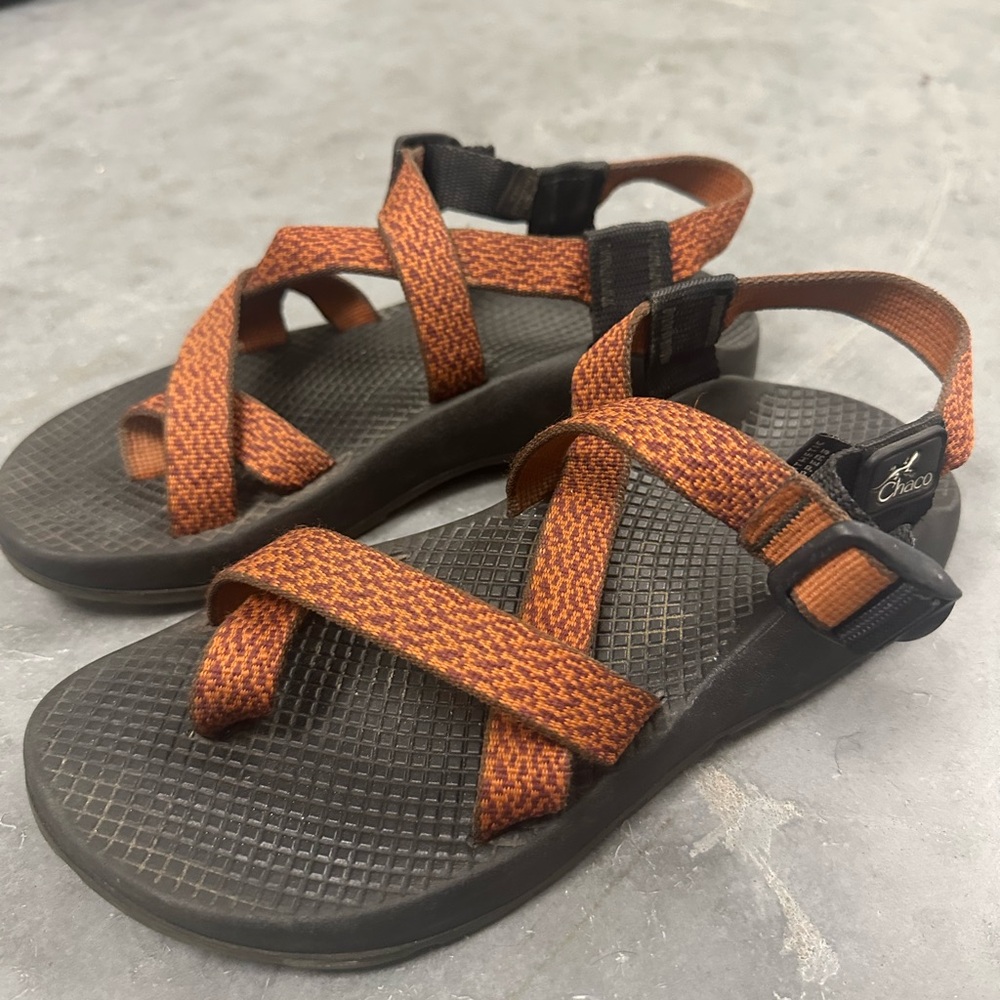 Chaco Kids Sandals - Rust and Black
